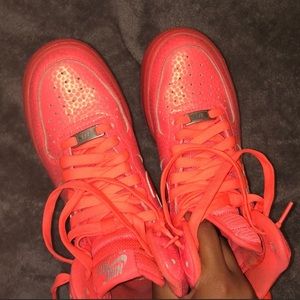 Rare orange scaled Air Force 1s. Good condition